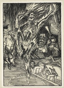 Prima Ballerina Assoluta del Ballet Imperial de Potsdam en su famoso Baile de Fuego y Espada, ilustración de The Kaiser